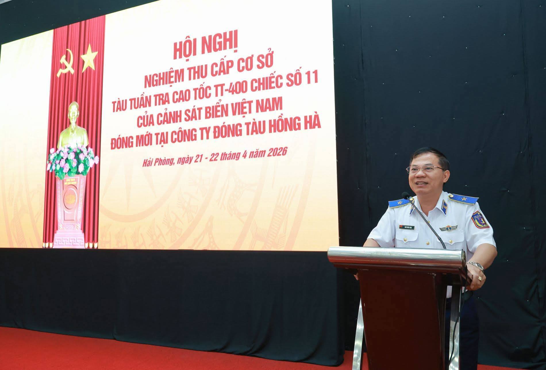 Nghiệm thu kỹ thuật cấp cơ sở tàu tuần tra cao tốc TT-400 chiếc số 11 của Cảnh sát biển Việt Nam