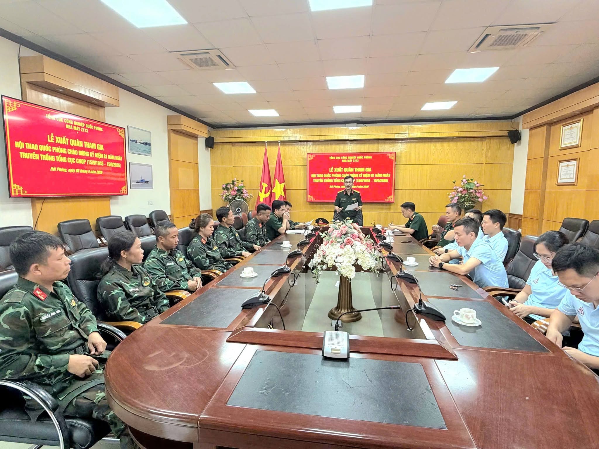 NHÀ MÁY Z173 TỔ CHỨC XUẤT QUÂN THAM GIA HỘI THAO CHÀO MỪNG KỶ NIỆM 81 NĂM NGÀY TRUYỀN THỐNG TỔNG CỤC CÔNG NGHIỆP QUỐC PHÒNG (15/9/1945-15/9/2026)