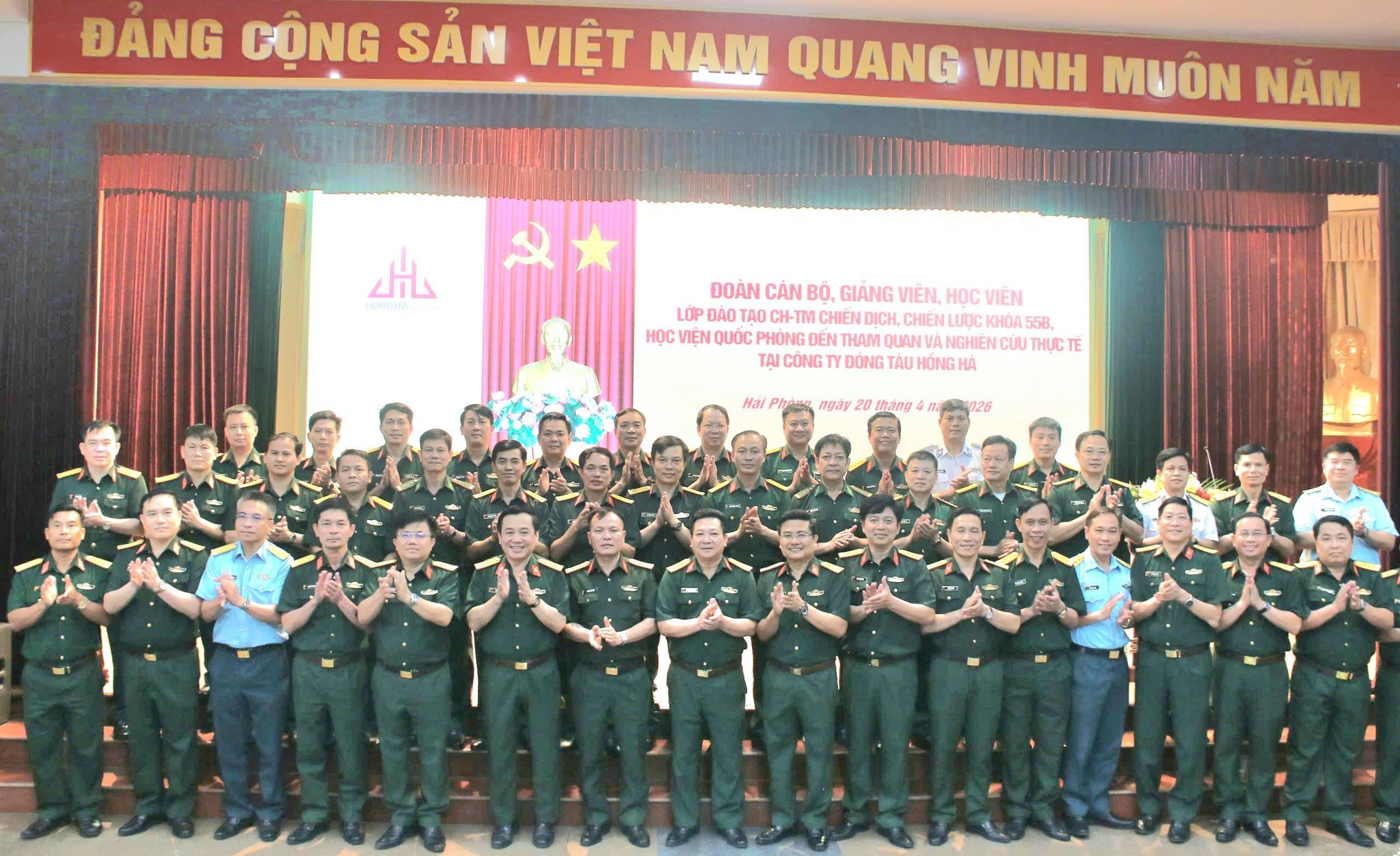 ĐOÀN CÁN BỘ, GIẢNG VIÊN, HỌC VIÊN LỚP CHỈ HUY-THAM MƯU CHIẾN DỊCH, CHIẾN LƯỢC K55B/HVQP THAM QUAN VÀ NGHIÊN CỨU THỰC TẾ