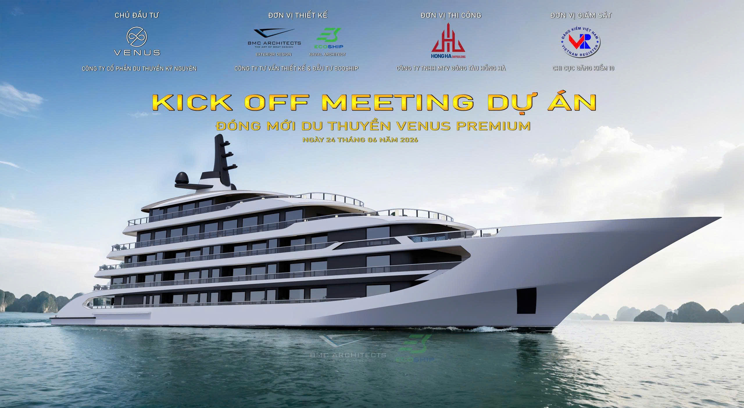 CÔNG TY ĐÓNG TÀU HỒNG HÀ TỔ CHỨC HỌP KHỞI ĐỘNG DỰ ÁN ĐÓNG MỚI DU THUYỀN VENUS PREMIUM